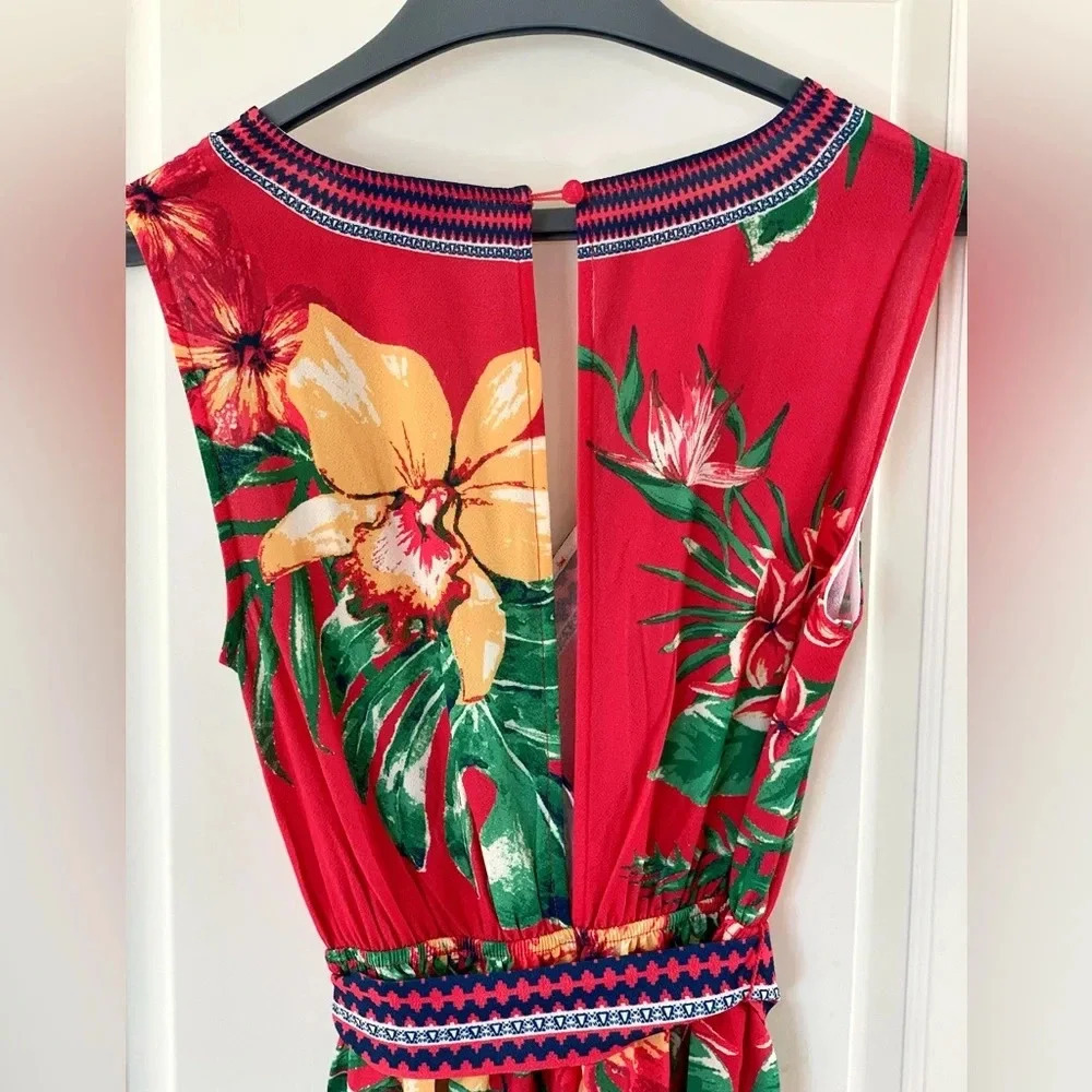 FLYING TOMATO Red Floral Jumpsuit - Picture 5 of 6
